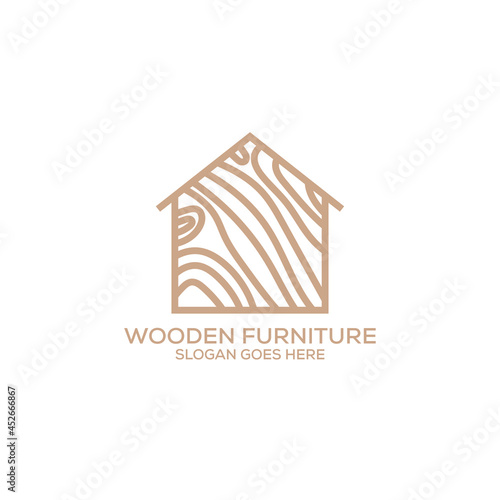 Wooden furniture logo design, can be used as interior designs, brand identity, company logo, icons, or others.