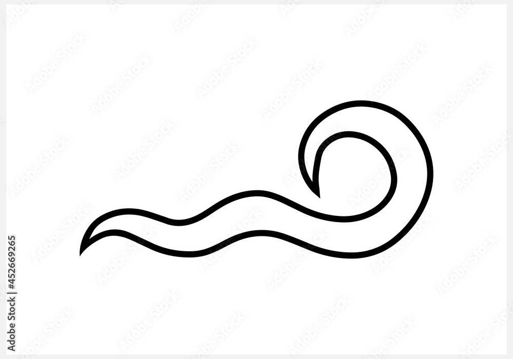 Sketch wind or water wave clipart isolated. Hand drawn art line. Vector stock illustration. EPS 10 Sketch wind or water wave clipart isolated. Hand drawn art line. Vector stock illustration. EPS 10