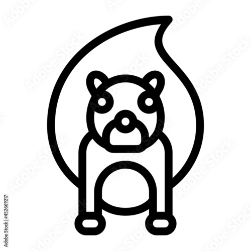 Squirrel icon with outline style. Suitable for website design, logo, app and UI. Based on the size of the icon in general, so it can be reduced.