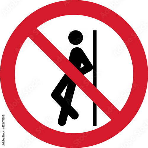 ISO 7010 P041 No leaning against