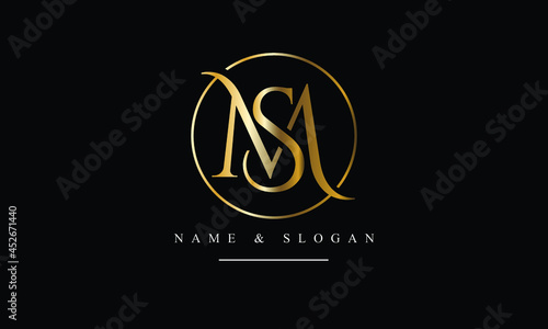 SM, MS, S, M abstract letters logo monogram photo