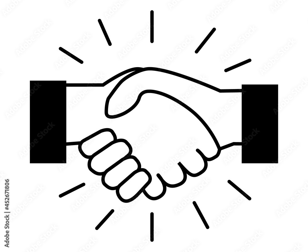 Handshake. Vector icon isolated.