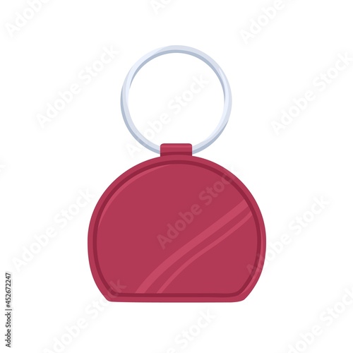 Women fashion clutch with metal ring top handle. Small trendy semi-round part...