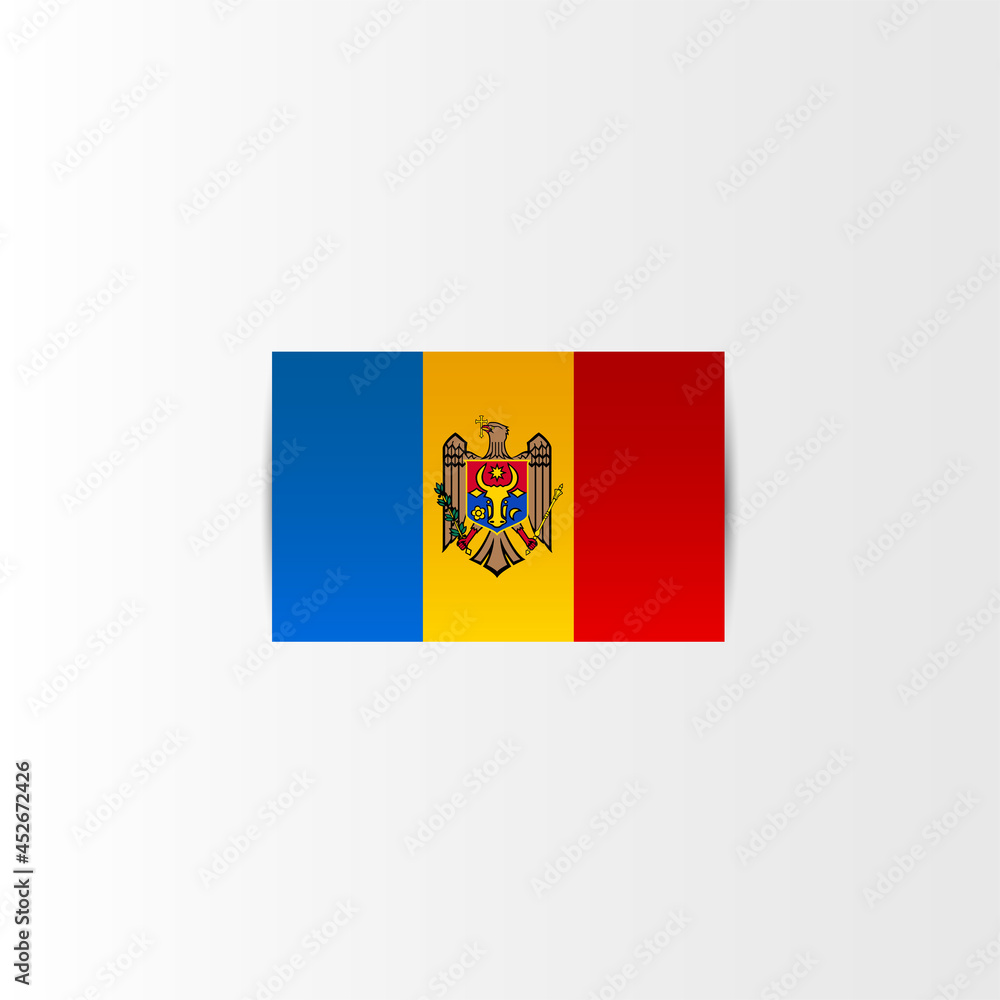 Fototapeta premium Moldova independence day greeting design