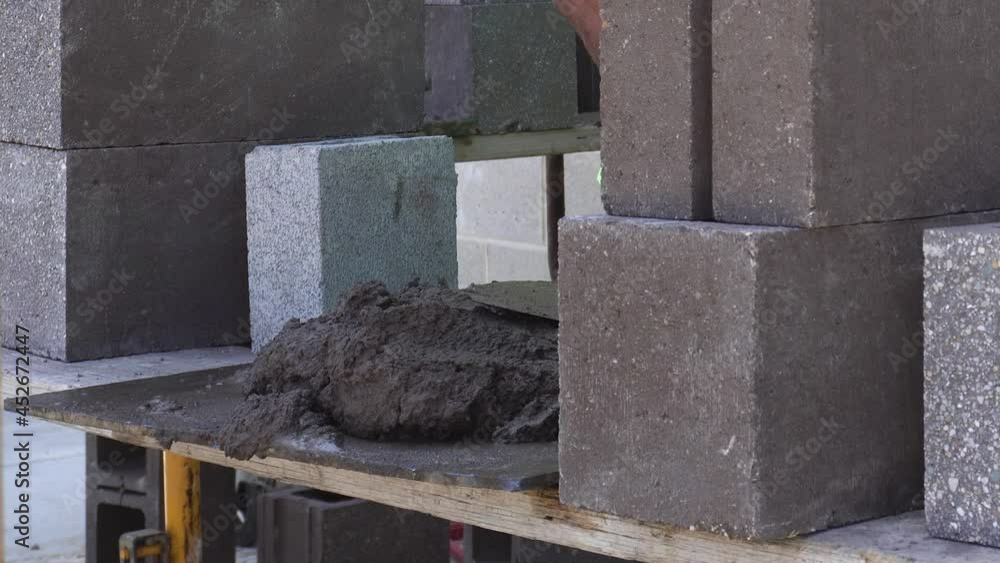 Large pile of Mud grout on a custom built scaffold. Stock Video | Adobe ...