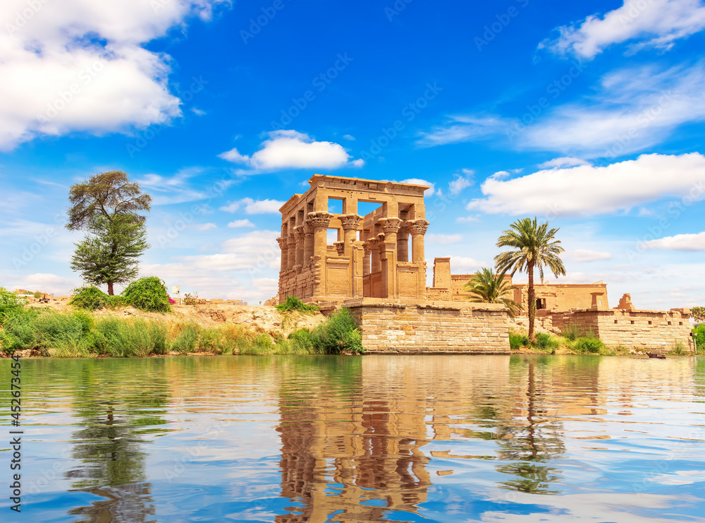 Trajan's Kiosk of the Philae Temple on Agilkia Island by the Nile, Aswan, Egypt
