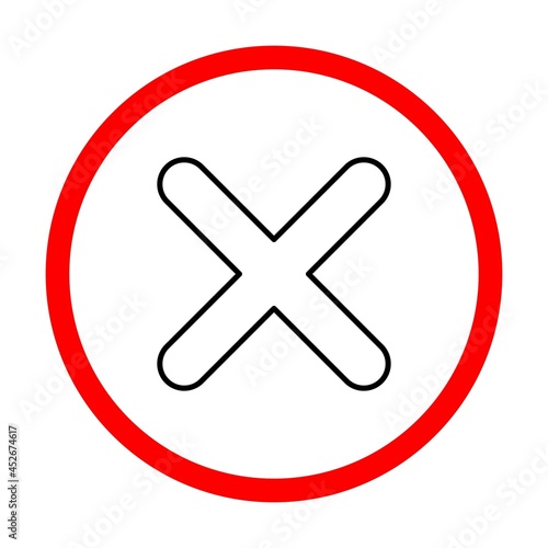 Multiply Vector Line Sign Circle Icon