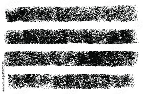 Set of sponge roller imprints. Hand painted template for textbox, label, grunge poster design. Eps10 vector