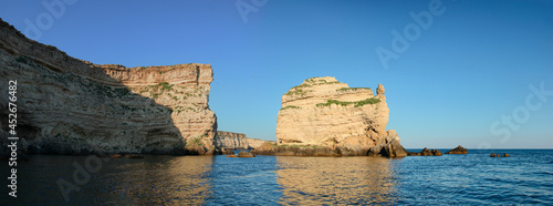 Rocky seashore of Cape Tarkhankut with the Turtle rock