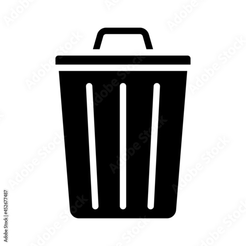 Trash can icon vector. rubbish illustration sign. basket symbol. garbage logo. 