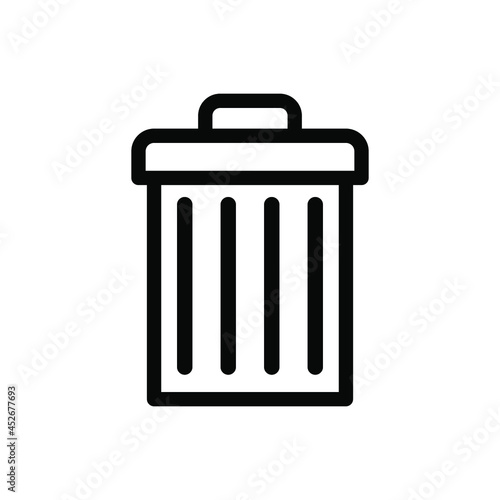 Trash can icon vector. rubbish illustration sign. basket symbol. garbage logo. 