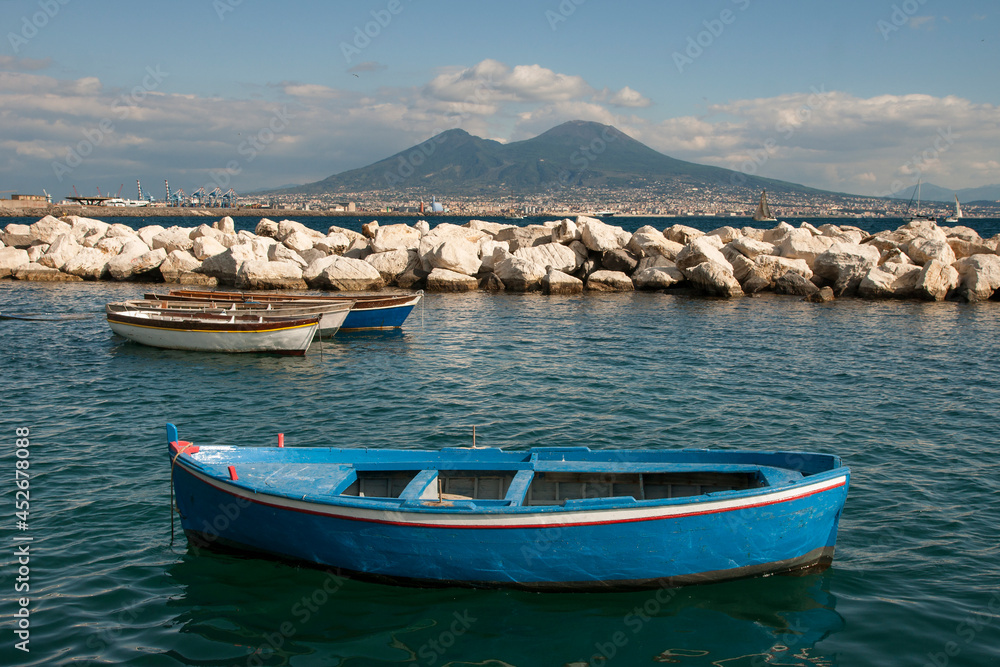 Italy. Naples. The attraction is a view of Mount Vesuvius.