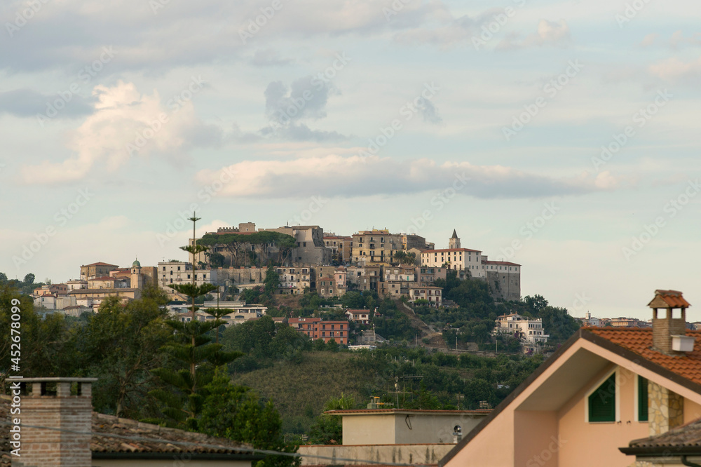Italy. Scauri. View of the city of Minturno. Attractions.ти.
