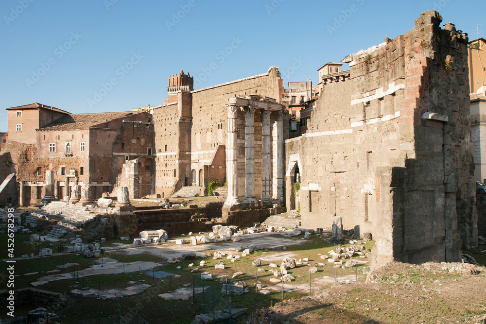 Italy. Rome. Views of Rome. The ruins of the Roman Forum.