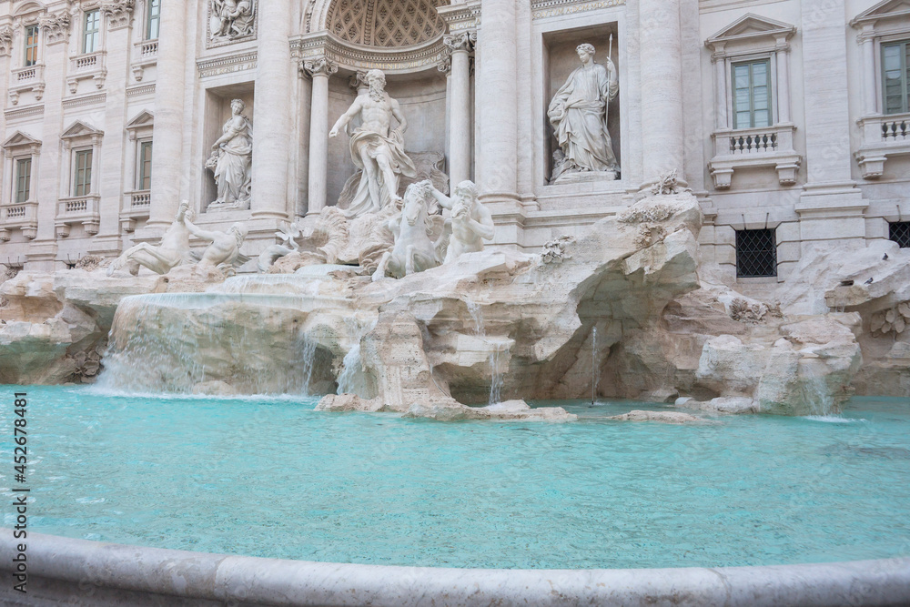 Italy. Rome. Architectural and sculptural composition Trevi Fountain.