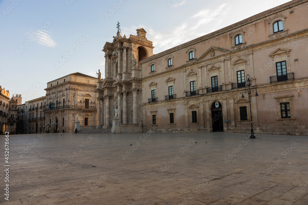 Italy. Sicily, Syracuse. Syracuse Cathedral. Duomo Square (Cathedral Square).