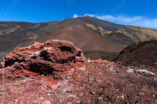 Italy. Sicily. The slope of Mount Etna. Natural landscapes of Sicily.