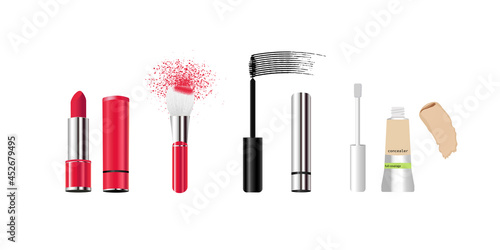 set of cosmetics for a makeup artist