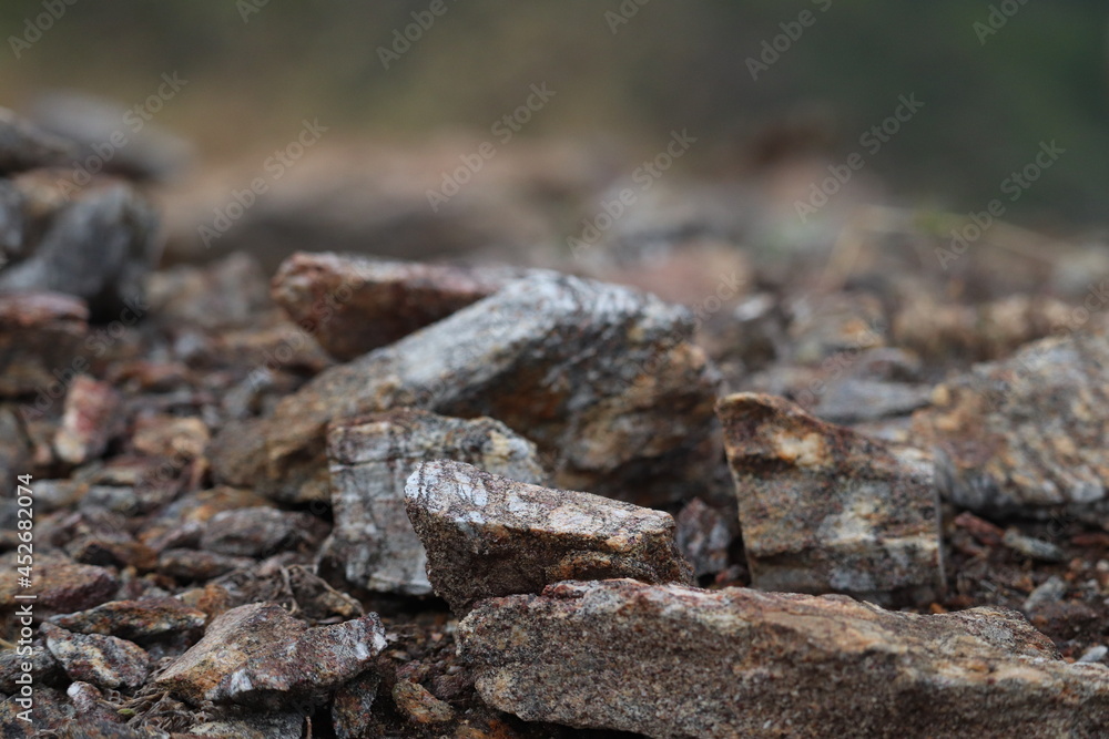 Attract Arrangement broken Stone close up of a rock in the Outdoor Attract Arrangement broken Stone close up of a rock in the Outdoor