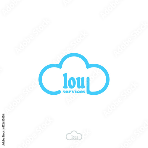 Cloud logo creative design template, cloud computing concept, vector illustration