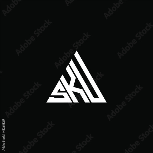SKU letter logo creative design. SKU unique design