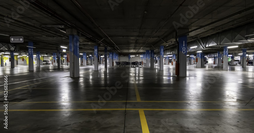 Interior of underground parking