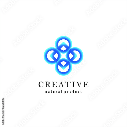 Vector design element for your company logo, abstract blue icon. modern logotype, Business company template.