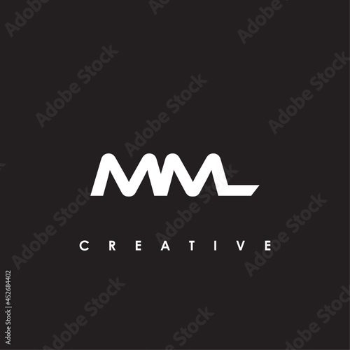 MML Letter Initial Logo Design Template Vector Illustration photo