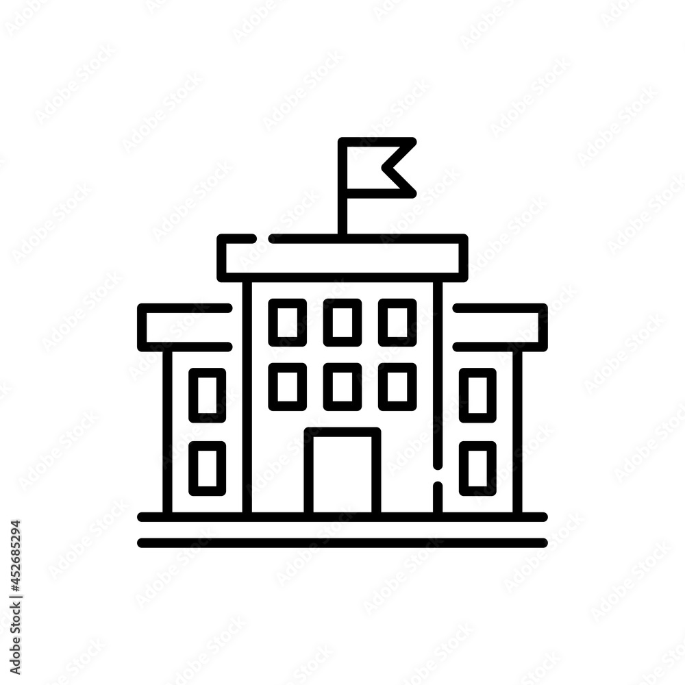 Campus vector outline icon style illustration. EPS 10 file Campus vector outline icon style illustration. EPS 10 file