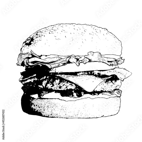 burger sketch illustration