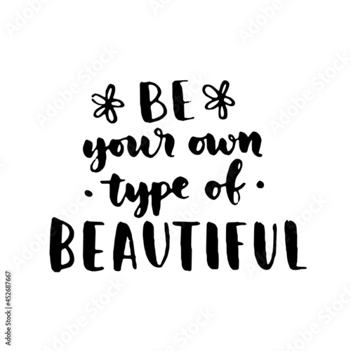 Women's rights quote, phrase. Vector lettering about feminism, woman rights, motivational slogan. Women support and empower, care of yourself, self-care poster.