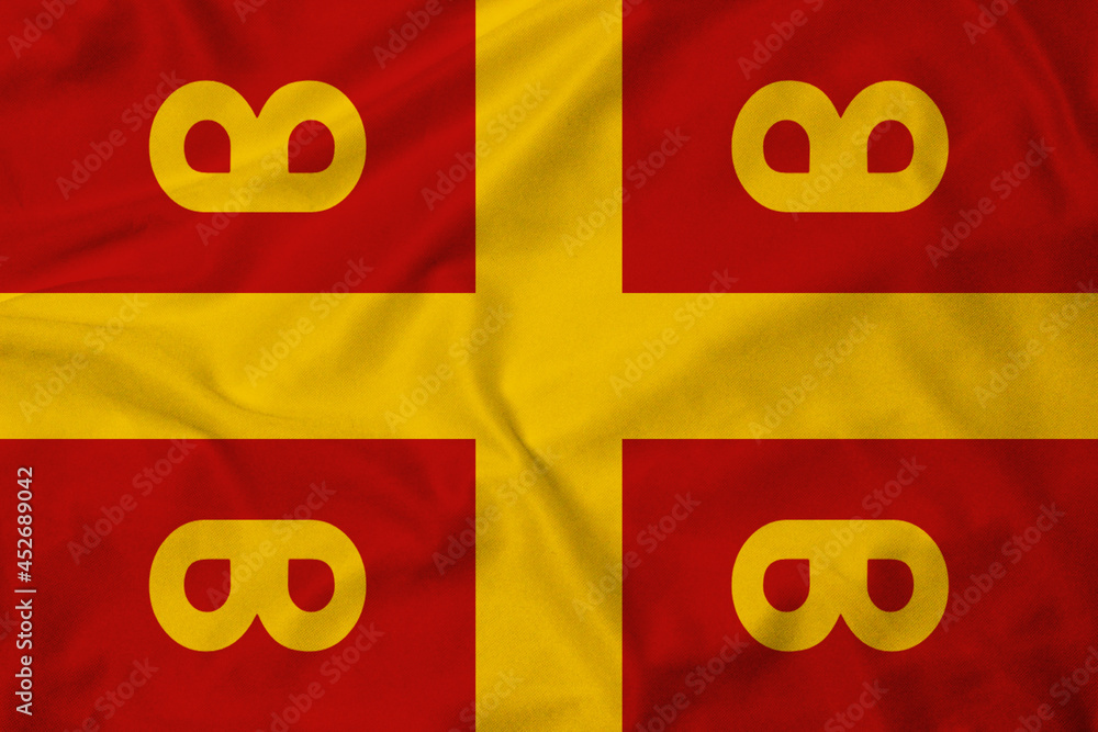 Flag Of The Byzantine Empire Realistic 3d Rendering With Texture 