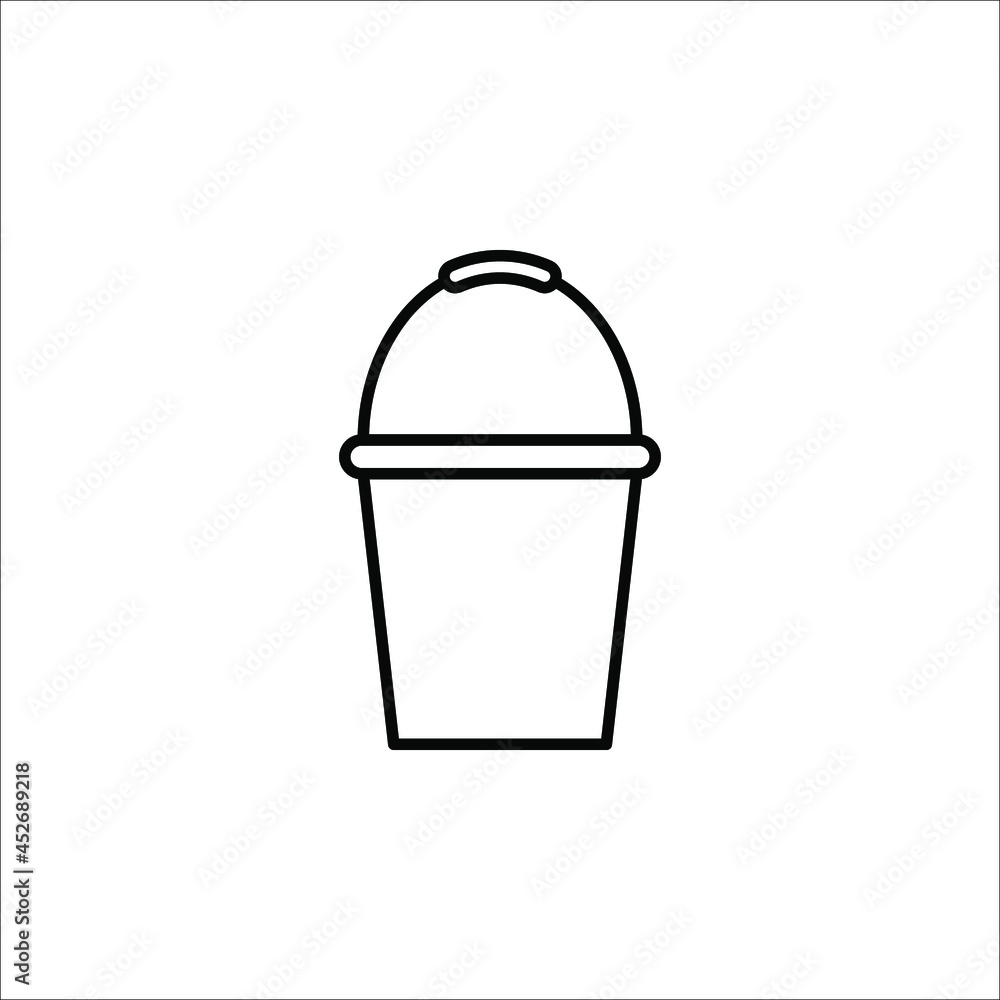 bucket icon. Simple element illustration from construction tools concept. bucket editable symbol design on white background. eps 10 bucket icon. Simple element illustration from construction tools concept. bucket editable symbol design on white background. eps 10