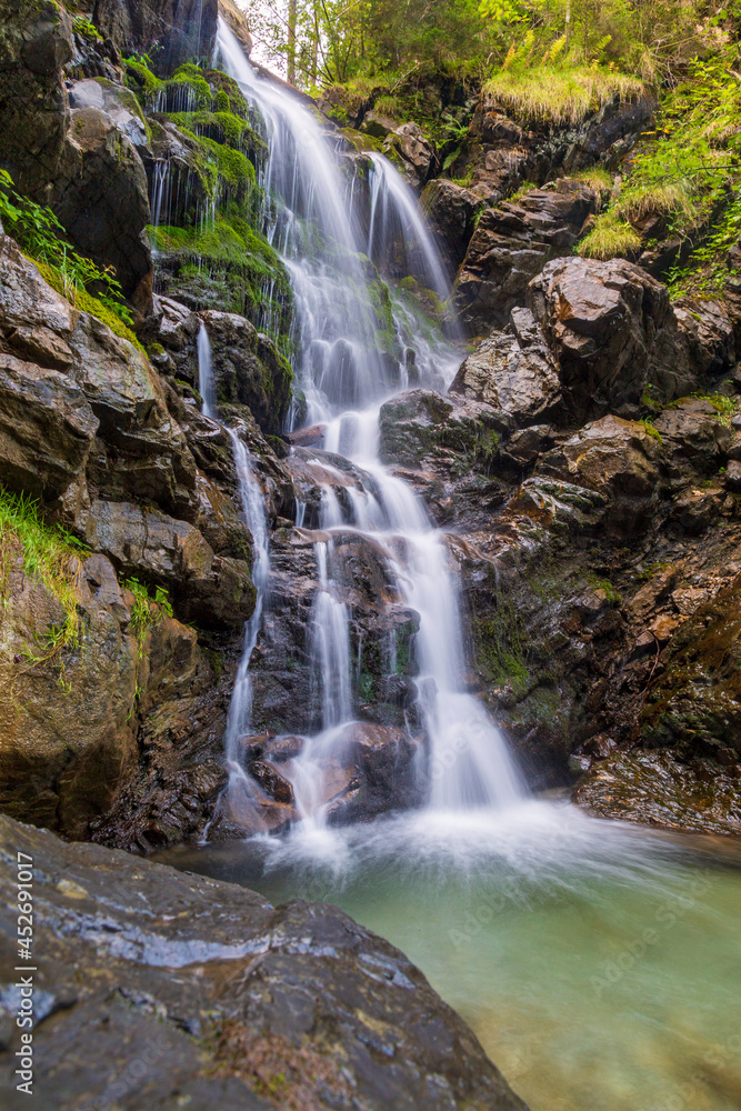 Fototapeta premium Gaisbachtobel - Oberstdorf - Allgäu - Wasserfall - Rubihorn