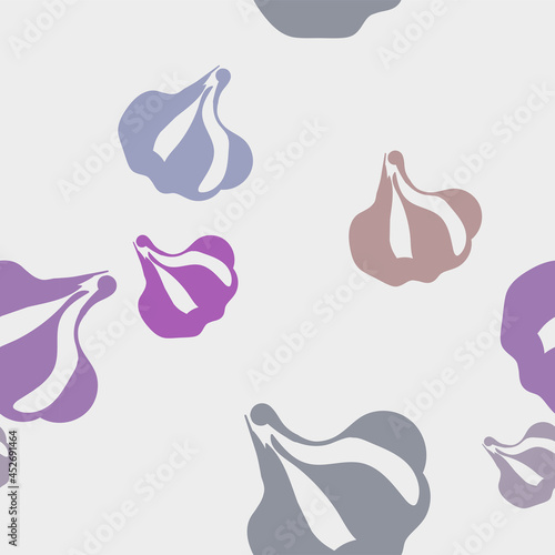 garlic vegetable vector seamless bright pattern multicolor