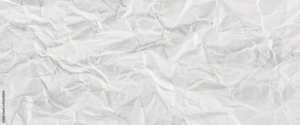 white crumpled paper texture background - obrazy, fototapety, plakaty 