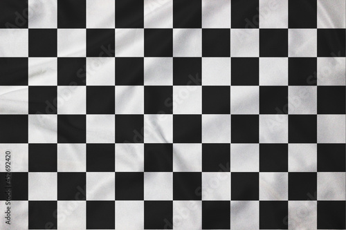 Checkered Flag, realistic 3d rendering with texture