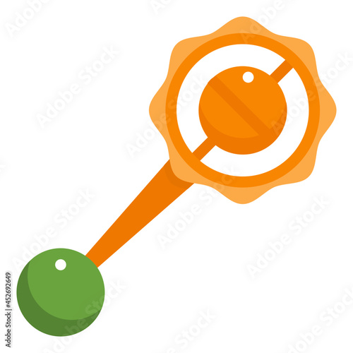 rattle flat icon