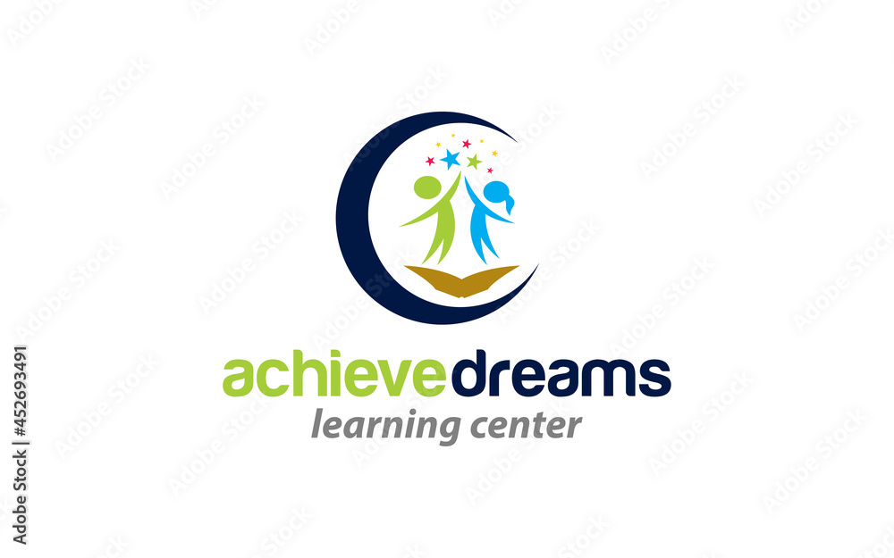 Vector illustration of graphic logo design template for student online learning Vector illustration of graphic logo design template for student online learning