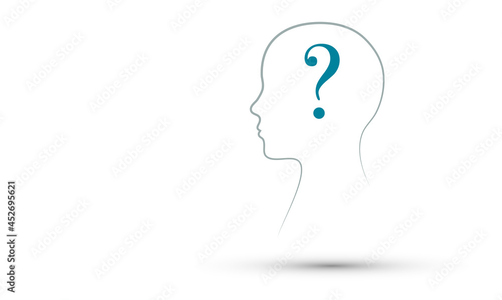 icona, testa, punto interrogativo, domanda, dubbio icona, testa, punto interrogativo, domanda, dubbio