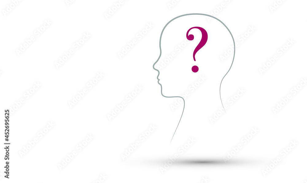 icona, testa, punto interrogativo, domanda, dubbio icona, testa, punto interrogativo, domanda, dubbio