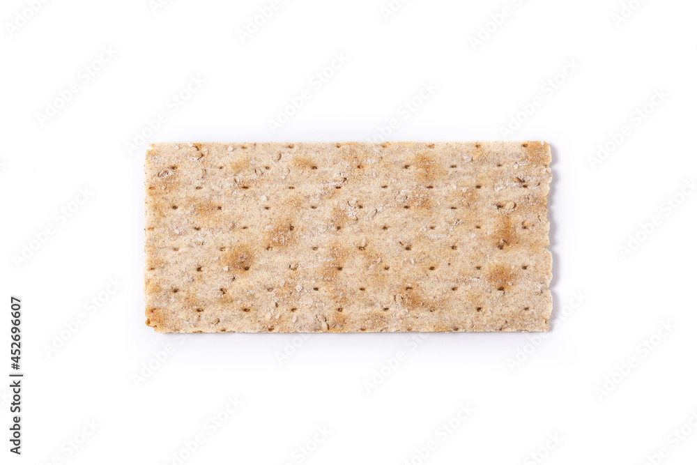 Traditional matzah bread isolated on white background Traditional matzah bread isolated on white background