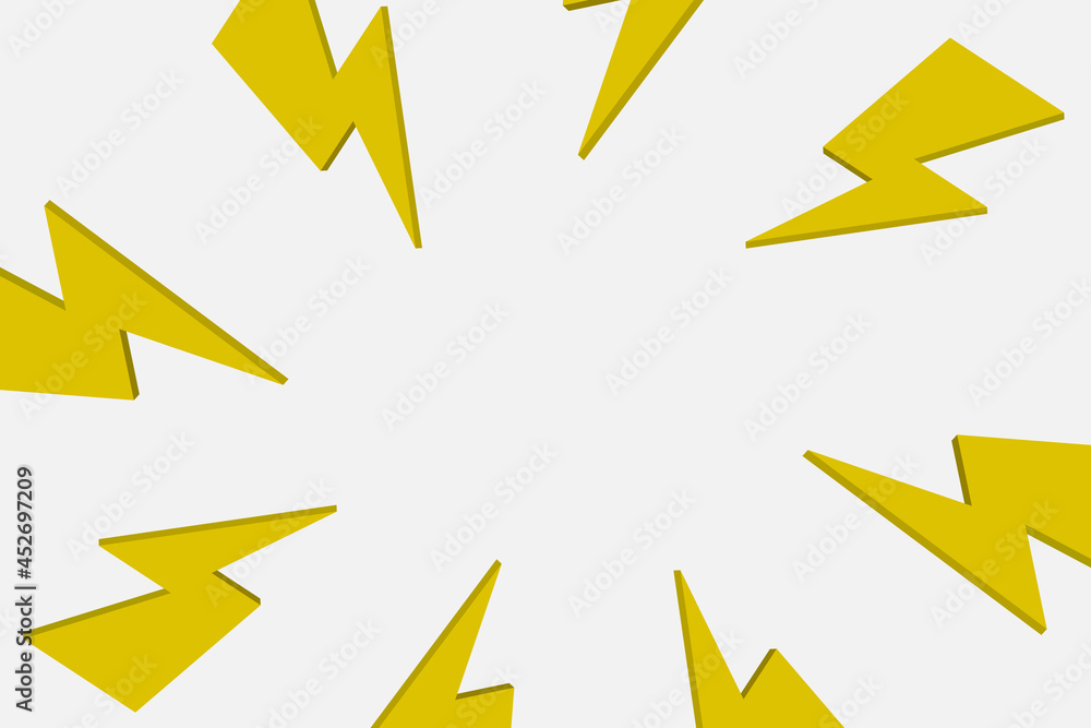 Lightening Frame isolated On White Background. Vector Lightening Frame isolated On White Background. Vector
