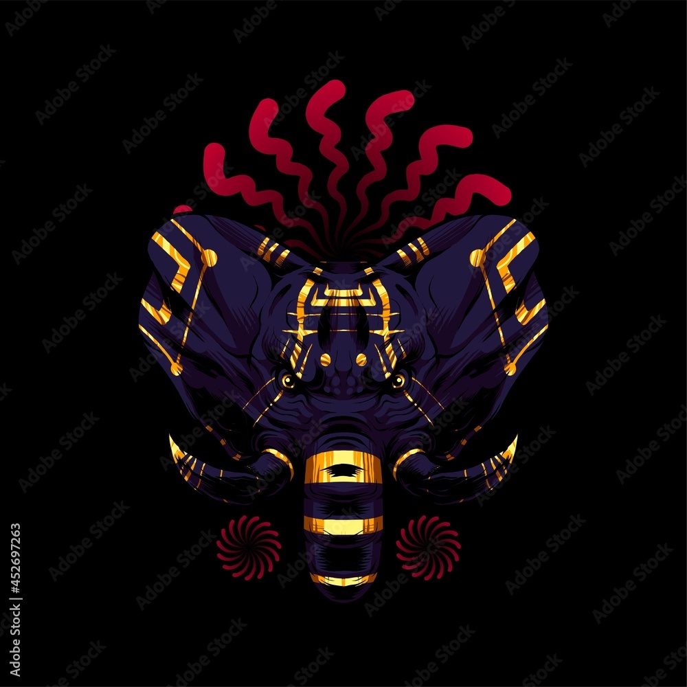 Elephant Illustration Stock Vector | Adobe Stock