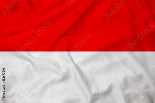 Flag of Indonesia, realistic 3d rendering with texture