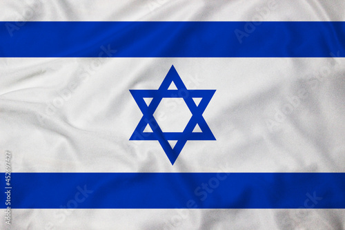  Flag of Israel, realistic 3d rendering with texture