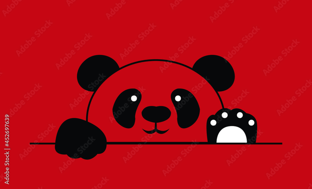 Digital art drawing of cute baby panda or teddy bear Digital art drawing of cute baby panda or teddy bear