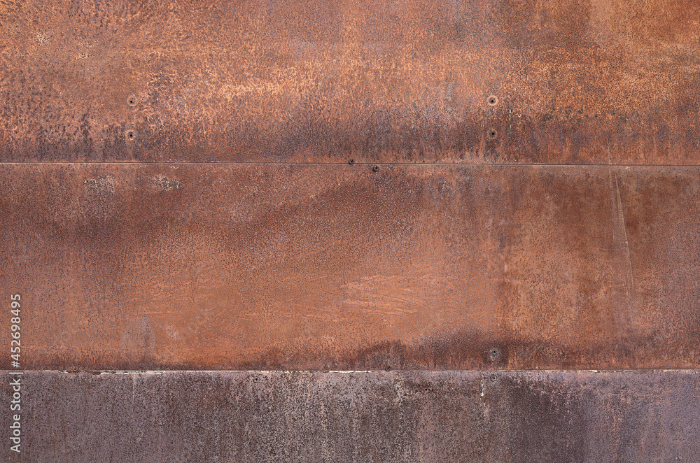 Obraz premium Rust metal texture background. Grunge metal with rivets background.