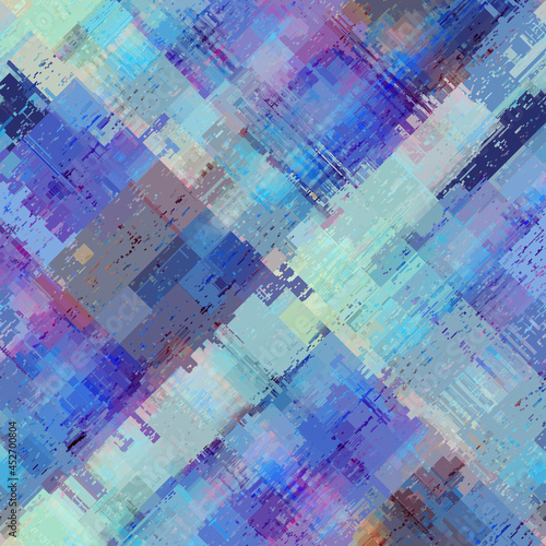 Vector image with imitation of grunge datamoshing texture.