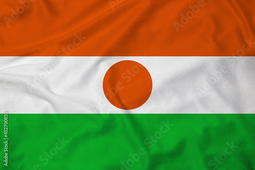 Flag of Niger, realistic 3d rendering with texture Free Download Flag of Niger, realistic 3d rendering with texture - GFXLoad